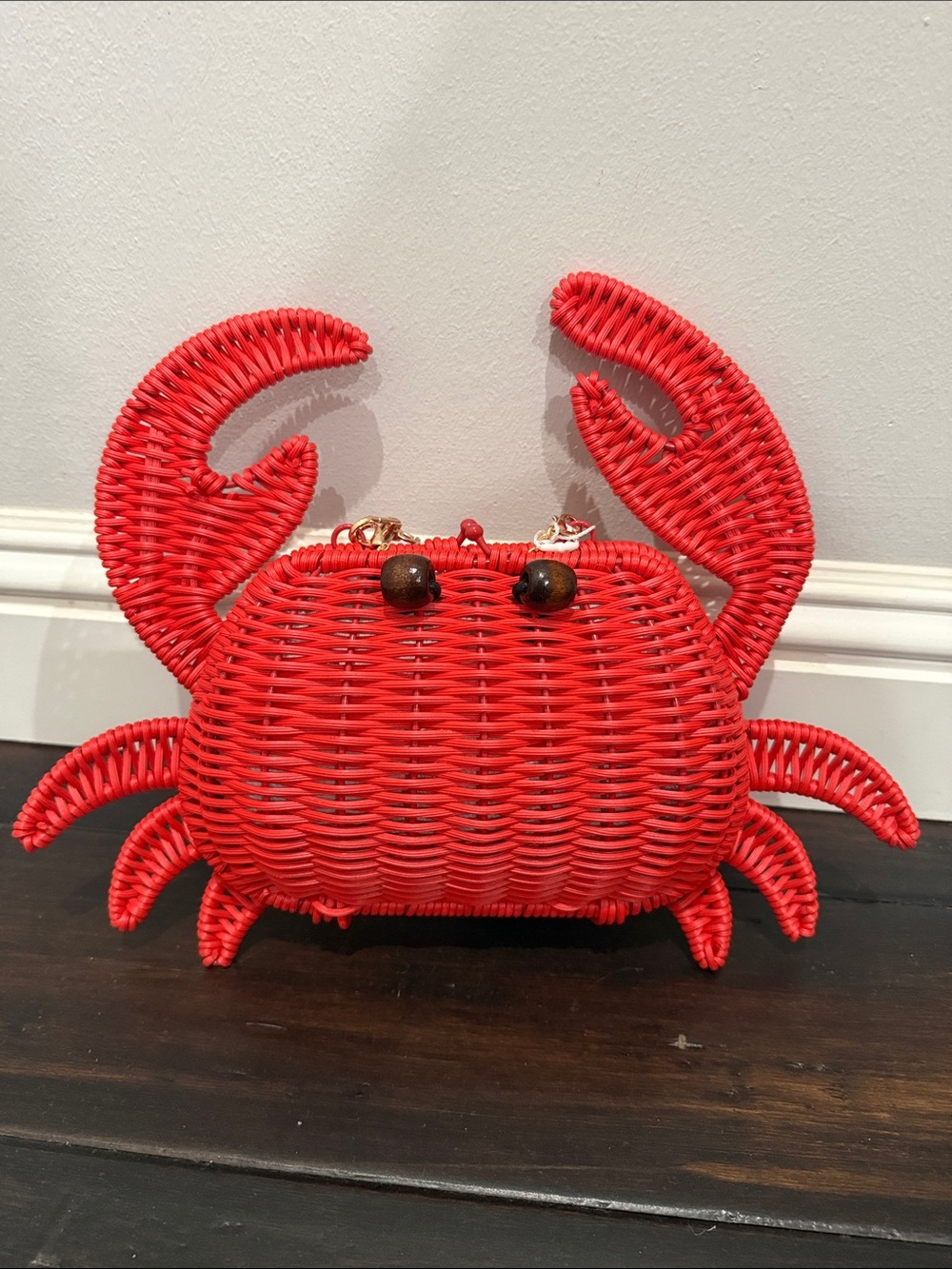 Tommy Bahama Red Crab Woven Clutch| NWT